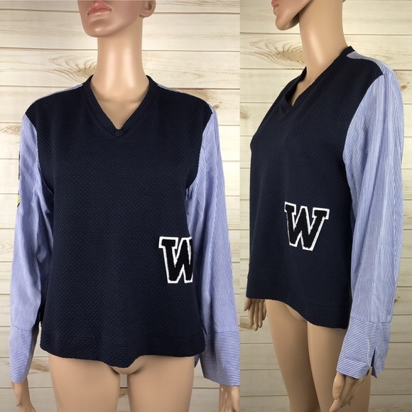 Zara Varsity Top with Patches - Picture 5 of 5